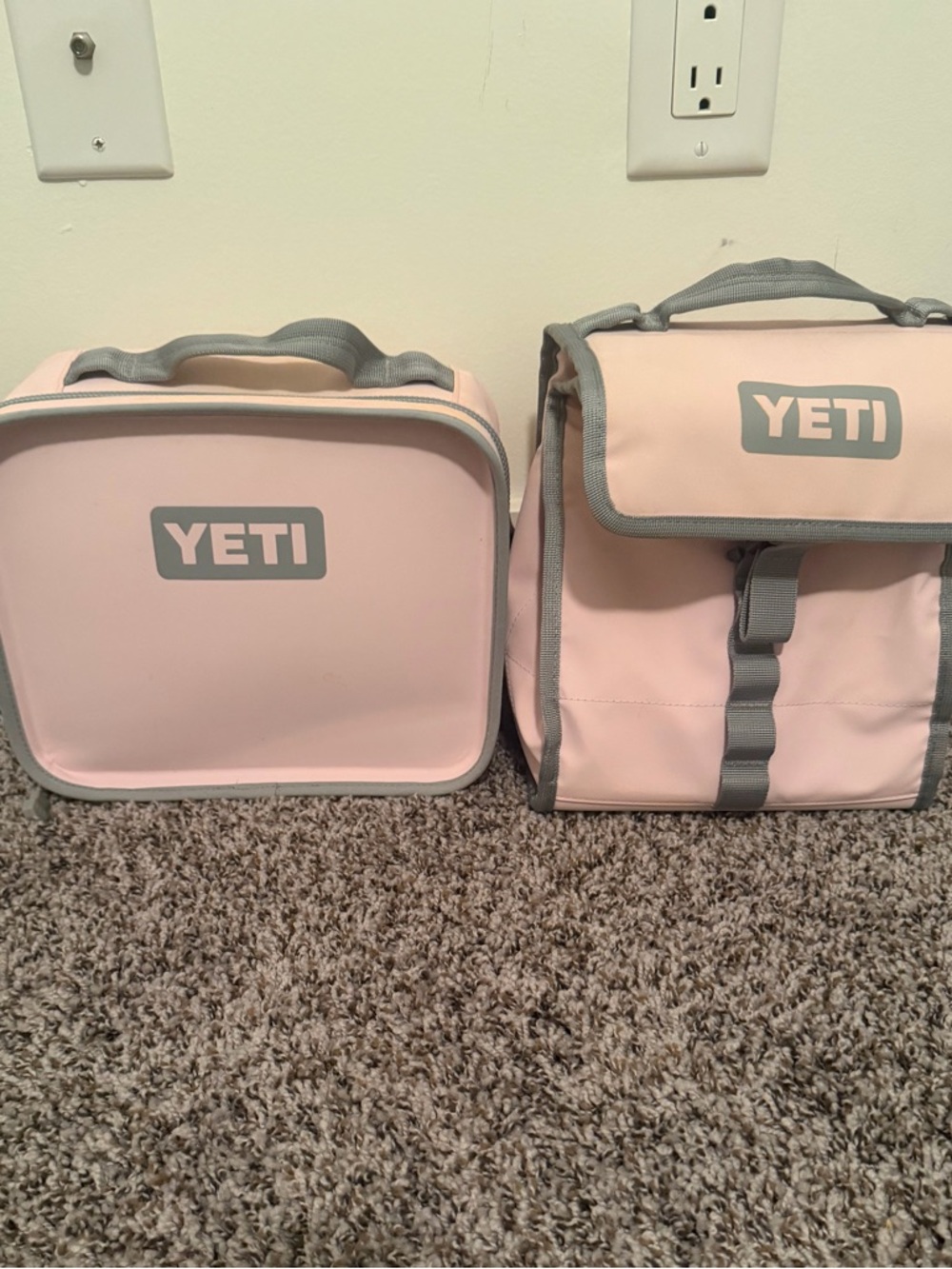 Yeti Blush Pink and Gray Soft Cooler Duo
